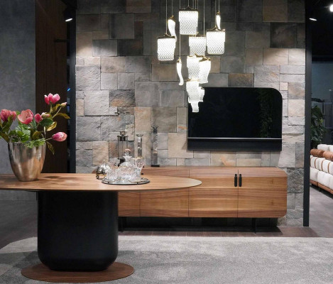 Iesszëmmer Set 6tlg Iessdësch Still Iess Grupp Sideboard Anrichte Miwwelen