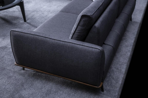 Gréi Sofapolster Modern Dräisëtzer Wunnzëmmer Textilsofa Luxus Nei