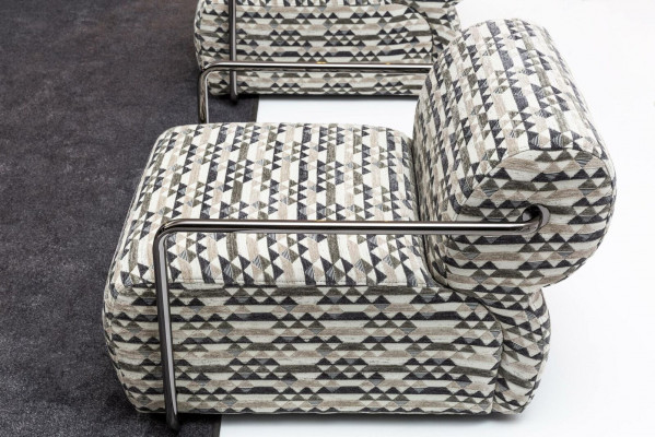 Designer Sëtz Moderner 1-Sëtz Wunnzëmmer Luxus Polster Textil Miwwelen