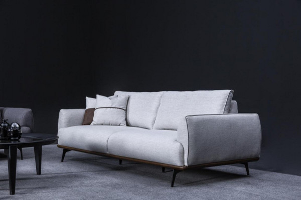 Canapé-Set dräi-Sëtzer Fauteuil Set Design Modern Polstersofa Textil