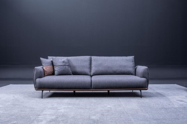 Canapé-Set dräi-Sëtzer Fauteuil Set Design Modern Polstersofa Textil