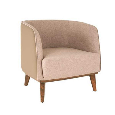 Beige Sëtzpolster Wunnzëmmer Einsitzer Designer Lounge Relaxsëtz