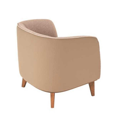 Beige Sëtzpolster Wunnzëmmer Einsitzer Designer Lounge Relaxsëtz