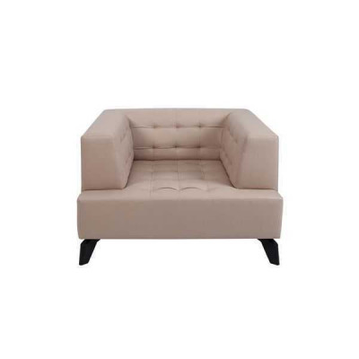 Luxus beige Liederfotel Polster Lounge Einsëtzer Relax Clubsessel Stil