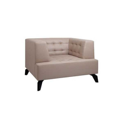 Luxus beige Liederfotel Polster Lounge Einsëtzer Relax Clubsessel Stil