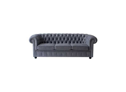 Chesterfield Groer Drësëtzer Luxus Couch Designer Wunnzëmmer Sofa