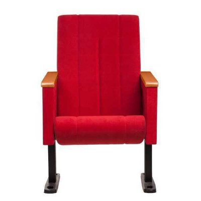 Designer roude Luxusstull 1-Sëtzer Modernt Lehnstuhl Textil Holzmöbel