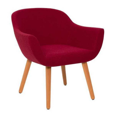 Rout Stilvolle Designer Stull Holzstull Iesszëmmerstull Designer Miwwelen