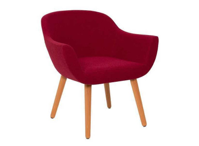 Rout Stilvolle Designer Stull Holzstull Iesszëmmerstull Designer Miwwelen