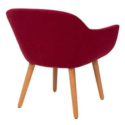 Rout Stilvolle Designer Stull Holzstull Iesszëmmerstull Designer Miwwelen