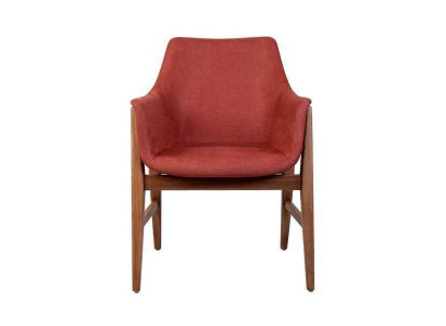 Moderne Fauteuil Gepolsterten Stull Braun-Rouden Designer Textil Eenzelstull