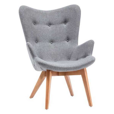 Designer graue Kichenstull Holz Eenzel Sëtz Wunnzëmmer Luxus Still