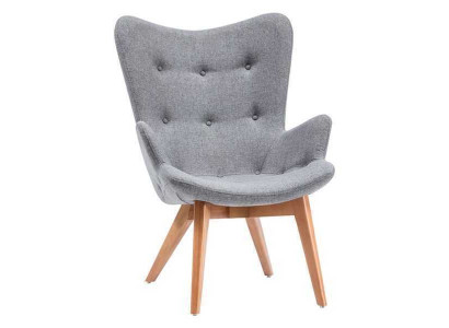 Designer graue Kichenstull Holz Eenzel Sëtz Wunnzëmmer Luxus Still