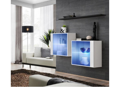 Modern Designer Garnitur Livingzëmmer-Wunnwand Holzmöbel Set Komplett Nei Miwwelen