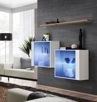 Luxus Wunnwand Miwwelen Ariichtung Set Holz Miwwel Modern Wunnzëmmermiwwelen