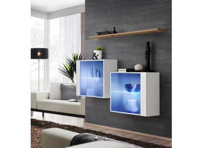 Luxus Wunnwand Miwwelen Ariichtung Set Holz Miwwel Modern Wunnzëmmermiwwelen