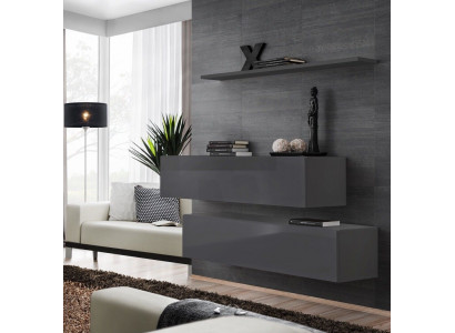 Modern Wandmiwwel Ariichtung Luxus Designer Komplett Set 3-tlg. Wunnzëmmermiwwelen