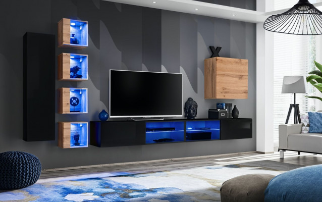 Modern Miwwel Designer Wunnwand Ariichtung Luxus Garnitur Nei Maueraschaf