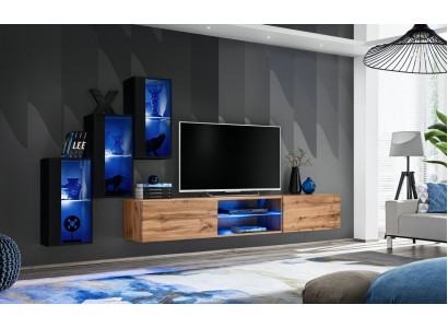 Wunnzëmmermiwwelen Luxus Wunnwand Komplett Designer Ariichtung Holzmiwwelen