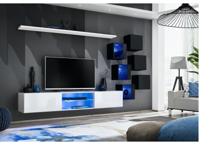 Garnitur Set Wunnwand 6x Wandsschaf Wandregaler Sideboard Holzmiwwel Nei