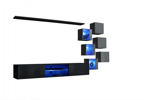 TV-Stänner Wunnwand Sideboard Luxus Garnitur Modern Designer Regal Komplett