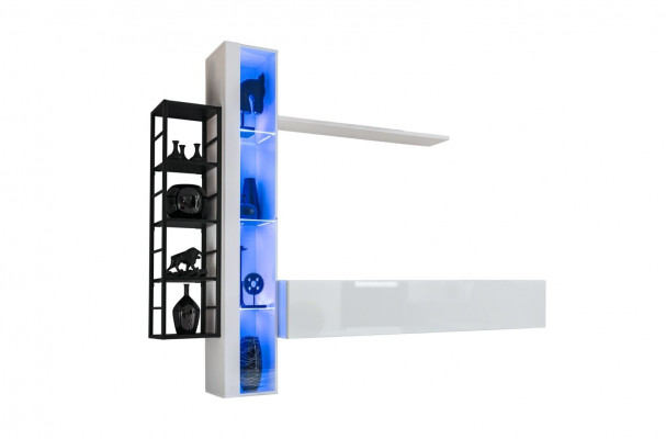 Luxus Wunnwand Designer Stil Modern Wunnzëmmer Set Wand Vitrinn Lowboard
