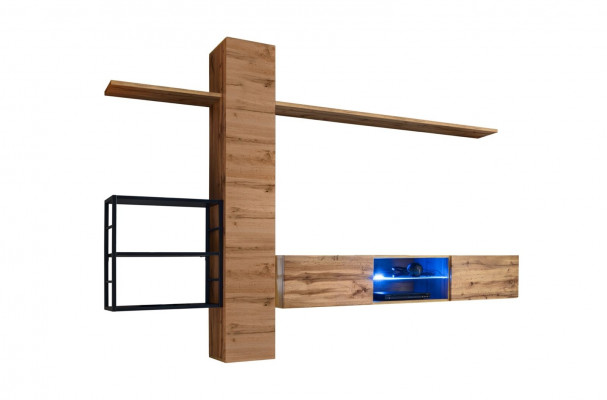 Luxus Schiebetürschranksmiwwel Ariichtung Wunnzëmmersmiwwel Brong 3x Wandregaler