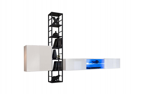 Komplett Set fir d'Stuff 3 tg Luxus Wunnwand Wandschaf TV-Stänn Design