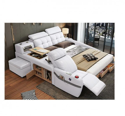 Multifunktion Design Bett Grouss Kënschtlecher Lieder Hotel Polster 180x200 Better Nei