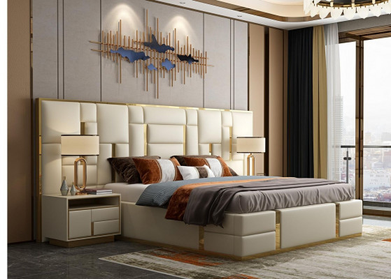 Design Schlofzëmmer Garnituren Bett Modern Luxus Hotel Better Miwwelen