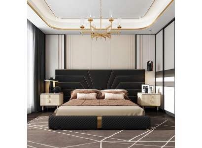 Designer Bett Better Polsterbett Metall Gold 180x200 Koppelbett Duebelbett