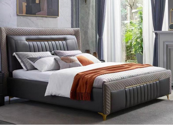 Modern Bett Betten modern Luxus Liederbett Hotelbett Duebelbett Nei