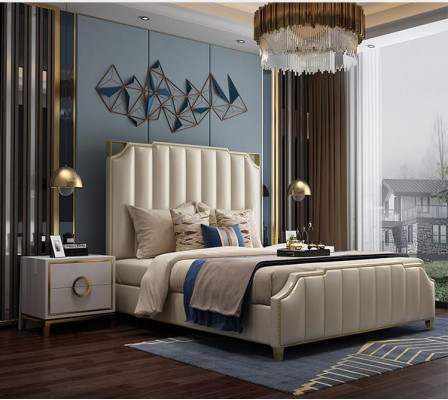 Bett Design Duebelbett Luxus Better Polster Schlofzëmmer Miwwelen 180x200
