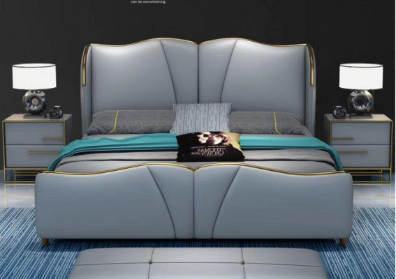 Bett Miwwel Design Better Duebelbett Luxus Schlofzëmmer Holz nei