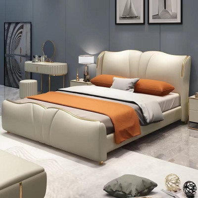 Bett Miwwel Design Better Duebelbett Luxus Schlofzëmmer Holz nei
