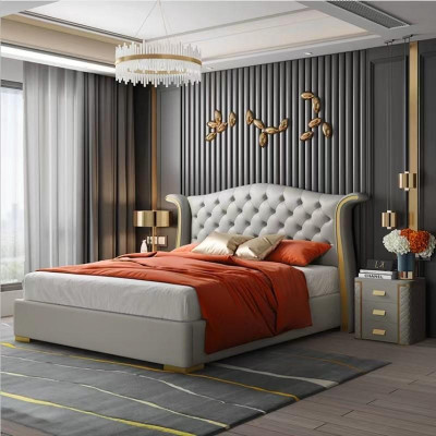 Luxusbett Lieder Better 180x200 Schlofzëmmer Ligen Regal Chesterfield