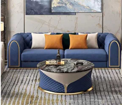 Luxus Wunnzëmmer Set 3 Deeler Chesterfield Modernen Stil Sofagarnitur 3+2+1 Designer