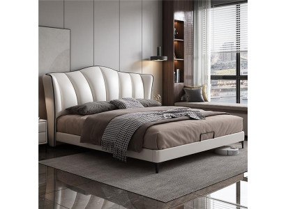 Schlofzëmmer Bett Lieder Luxus Stil Duebelbett beige Better Miwwelen Ariichtung