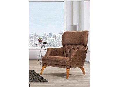 Luxus Sëtz Stillessel Lieder Braun Wunnzëmmer Polyester Einsëtzer