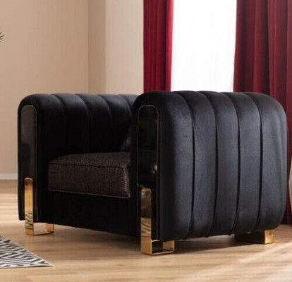 Modern Couch-Garnitur Dräisëtzer Fotell Luxus-Set Stoffsofae Luxusmiwwelen