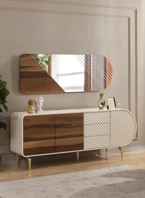 Moderne Sideboard Kommoden Holzschaf Edelstolmiwwel Wäiss Luxus Miwwelen