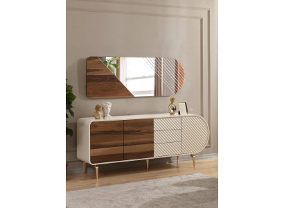 Moderne Sideboard Kommoden Holzschaf Edelstolmiwwel Wäiss Luxus Miwwelen