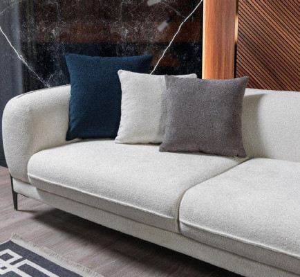 Wäisst Eckcanapé L-Form Couch Wunnzëmmer Couchen Canapéë Modern Canapéë