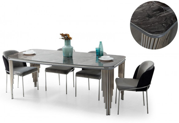 Groussen Iesszëmmer Dësch Luxus Iessgruppe Iessdësch Still Sideboard 6 Stéck