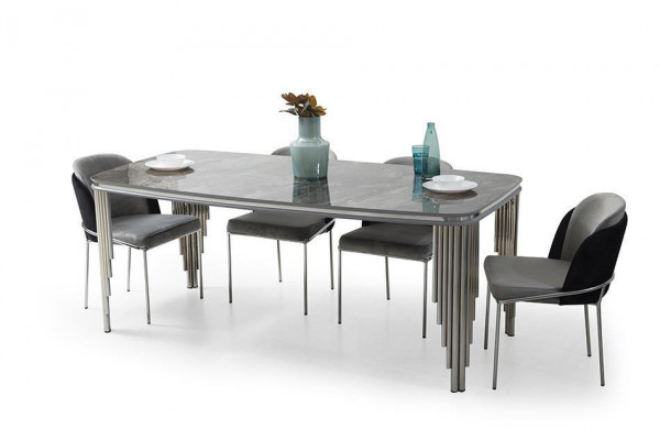 Groussen Iesszëmmer Dësch Luxus Iessgruppe Iessdësch Still Sideboard 6 Stéck