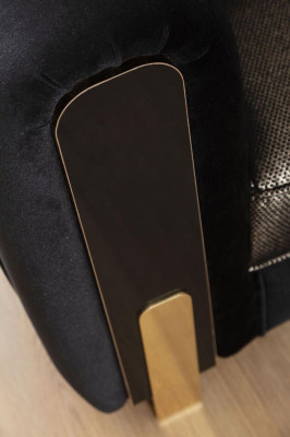 Schwaarze Sëtz Oueresëtzluxusdesign Wunnzëmmer Einsëtzer Modern