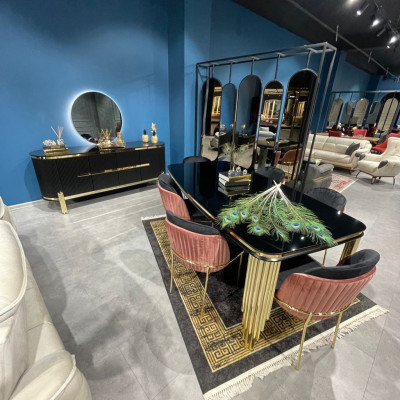 Modern Sideboard Edelstolmöbel Anrichte Komoudi Schafz Black Nei