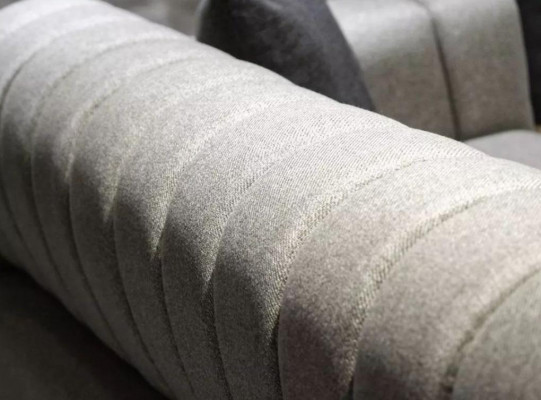 Brong Couchegarnitur 2x Drësëtzer Luxus Set Miwwelen Sofas Couche Holzgestell