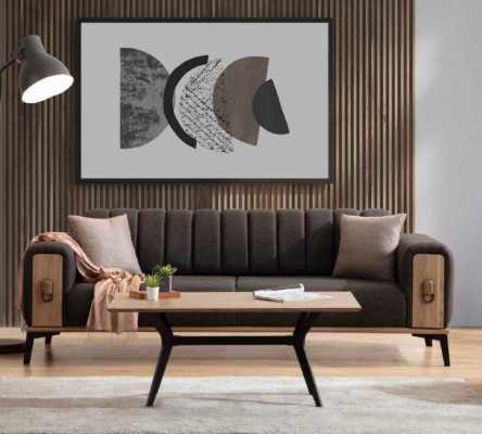 Stylvollen Dräisëtzer Modern Living Zëmmerméubel Gro Holzmöbel Couchë