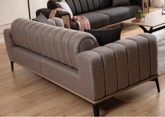 Brong Sofa Garnitur Drësëtzer Eensëtzer Sessel Polstermöbel Stoffsofa